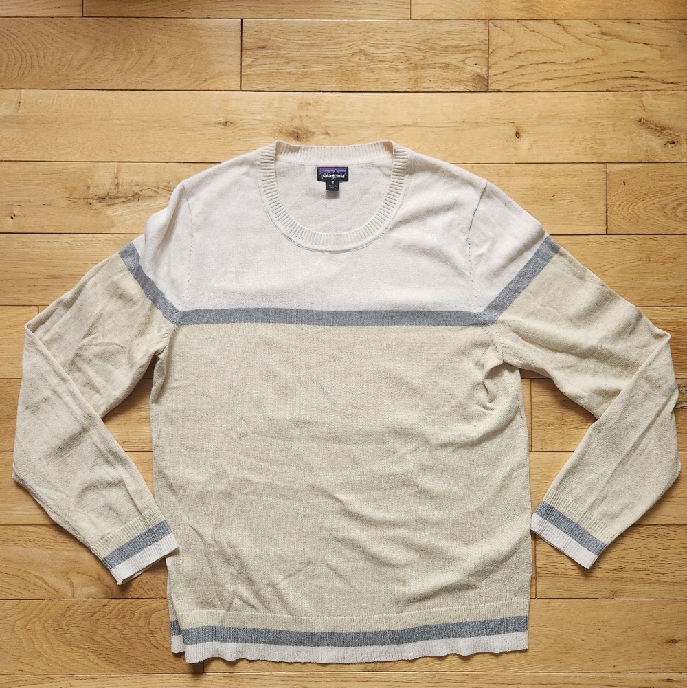 Patagonia Andri Crewneck Sweater - Cream And Gray